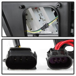 Spyder Ford Mustang 2010-2014 Halogen Model only (Does Not Fit HID Model) Light Bar Projector Headlights - LED Sequential Turn Signals - Black