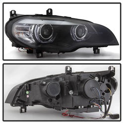 Spyder Signature BMW X5 07-10 AFS HID Only Projector Headlights Does Not Fit Halogen Model Black