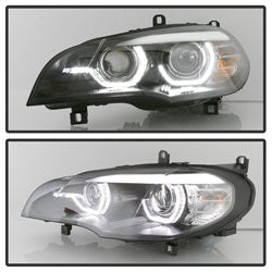 Spyder Signature BMW X5 07-10 AFS HID Only Projector Headlights Does Not Fit Halogen Model Black