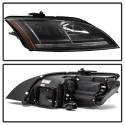 Spyder Signature Audi TT/TT Quattro 08-09 Sequential Turn Signal Projector Headlights Halogen Model Only Not Compatible With Xenon/HID Model