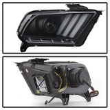 Spyder Ford Mustang 2013-2014 HID Model Only Projector Headlights - Sequential Turn Signal - Black