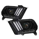 Spyder Ford Mustang 2013-2014 HID Model Only Projector Headlights - Sequential Turn Signal - Black