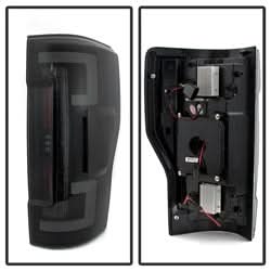 Spyder Ford F-250 Super Duty 17-18 Halogen Bulb Type LED Tail Lights Not Fit LED Model Black Smoke
