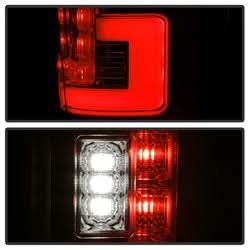 Spyder Ford F-250 Super Duty 17-18 Halogen Bulb Type LED Tail Lights Not Fit LED Model Red Clear