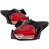 Spyder Ford Focus 15-17 Sequential/Indicator/Reverse LED LED Tail Lights Red Clear
