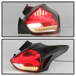 Spyder Ford Focus 15-17 Sequential/Indicator/Reverse LED LED Tail Lights Red Clear