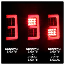 Spyder Jeep Grand Cherokee 05-06 Version 2 Light Bar DRL LED Projector Headlights Black