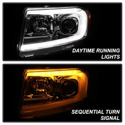 Spyder Signature Jeep Grand Cherokee 11-13 Chrome Light Bar Projector Headlights Halogen Models Only Will Not Fit Xenon/HID Model