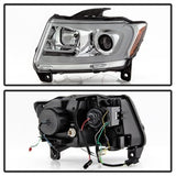 Spyder Signature Jeep Grand Cherokee 11-13 Chrome Light Bar Projector Headlights Halogen Models Only Will Not Fit Xenon/HID Model