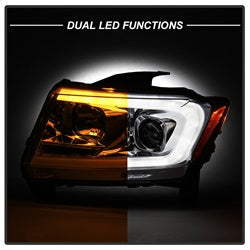 Spyder Signature Jeep Grand Cherokee 11-13 Chrome Light Bar Projector Headlights Halogen Models Only Will Not Fit Xenon/HID Model