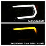 Spyder Signature Toyota Tacoma 16-18 w/LED Sequential Turn Signal Projector Headlights Does Not Fit TRD Model Black
