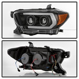 Spyder Signature Toyota Tacoma 16-18 w/LED Sequential Turn Signal Projector Headlights Does Not Fit TRD Model Black