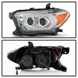Spyder Signature Toyota Tacoma 16-18 w/LED Sequential Turn Signal Projector Headlights Does Not Fit TRD Model Chrome