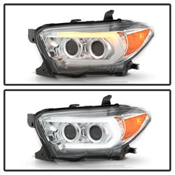 Spyder Signature Toyota Tacoma 16-18 w/LED Sequential Turn Signal Projector Headlights Does Not Fit TRD Model Chrome