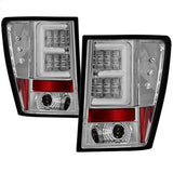 Spyder Jeep Grand Cherokee 05-06 Version 2 Light Bar DRL Projector Headlights Chrome