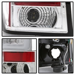 Spyder Jeep Grand Cherokee 05-06 Version 2 Light Bar DRL Projector Headlights Chrome