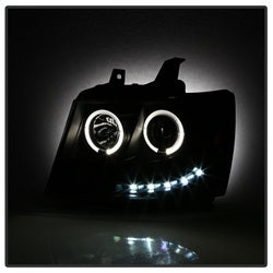 Spyder Signature Chevrolet Avalanche/Suburban 1500/Suburban 2500/Tahoe 07-13 Incl. High H1 And Low H1 Halo LED Projector Headlights Black