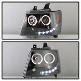 Spyder Signature Chevrolet Avalanche/Suburban 1500/Suburban 2500/Tahoe 07-13 Incl. High H1 And Low H1 Halo LED Projector Headlights Black