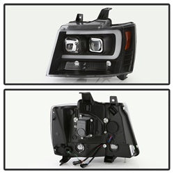 Spyder Signature Chevrolet Avalanche/Suburban 1500/Suburban 2500/Tahoe 07-13 Version 2 DRL Projector Headlights Incl. High H1 And Low H1 Black