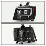 Spyder Signature Chevrolet Avalanche/Suburban 1500/Suburban 2500/Tahoe 07-13 Version 2 DRL Projector Headlights Incl. High H1 And Low H1 Black