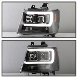 Spyder Signature Chevrolet Avalanche/Suburban 1500/Suburban 2500/Tahoe 07-13 Version 2 DRL Projector Headlights Incl. High H1 And Low H1 Black