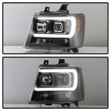 Spyder Signature Chevrolet Avalanche/Suburban 1500/Suburban 2500/Tahoe 07-13 Version 2 DRL Projector Headlights Incl. High H1 And Low H1 Black