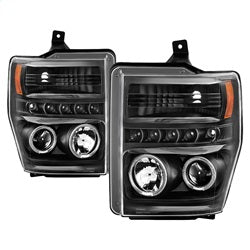 Spyder Signature Ford F-250 Super Duty/F-350 Super Duty/F-450 Super Duty 08-10 Incl. High H1 And Low H1 Halo LED Projector Headlights