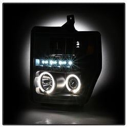 Spyder Signature Ford F-250 Super Duty/F-350 Super Duty/F-450 Super Duty 08-10 Incl. High H1 And Low H1 Halo LED Projector Headlights