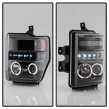 Spyder Signature Ford F-250 Super Duty/F-350 Super Duty/F-450 Super Duty 08-10 Incl. High H1 And Low H1 Halo LED Projector Headlights