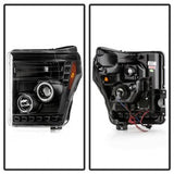 Spyder Signature Ford F-250 Super Duty/F-350 Super Duty/F-450 Super Duty 11-16 DRL Halo LED Projector Headlights Incl. High H1 And Low 9006