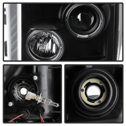 Spyder Signature Ford F-250 Super Duty/F-350 Super Duty/F-450 Super Duty 11-16 DRL Halo LED Projector Headlights Incl. High H1 And Low 9006