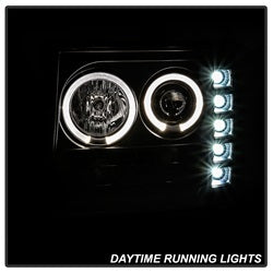Spyder Signature GMC Sierra 1500/Sierra 2500 HD/Sierra 3500 HD 07-13 Incl. High H1 And Low H1 Halo LED Projector Headlights Black