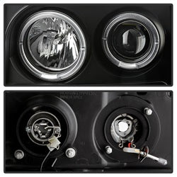 Spyder Signature GMC Sierra 1500/Sierra 2500 HD/Sierra 3500 HD 07-13 Incl. High H1 And Low H1 Halo LED Projector Headlights Black
