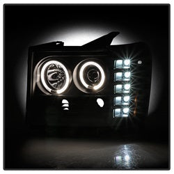 Spyder Signature GMC Sierra 1500/Sierra 2500 HD/Sierra 3500 HD 07-13 Incl. High H1 And Low H1 Halo LED Projector Headlights Black