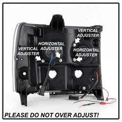 Spyder Signature GMC Sierra 1500/Sierra 2500 HD/Sierra 3500 HD 07-13 Version 2 DRL Projector Headlights Black