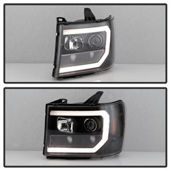 Spyder Signature GMC Sierra 1500/Sierra 2500 HD/Sierra 3500 HD 07-13 Version 2 DRL Projector Headlights Black