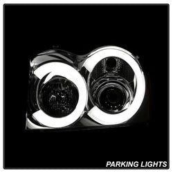 Spyder Signature Jeep Grand Cherokee 05-07 Chrome Light Bar Projector Headlights