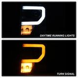 Spyder Ford F150 09-14 Projector Headlights - Halogen Model Only - Switch Back Turn Signal Light Bar - Black