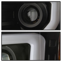Spyder Ford F150 09-14 Projector Headlights - Halogen Model Only - Switch Back Turn Signal Light Bar - Black