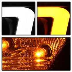 Spyder Ford F150 09-14 Projector Headlights - Halogen Model Only - Switch Back Turn Signal Light Bar - Black