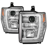 Spyder Signature Ford F-250 Super Duty/F-350 Super Duty/F-450 Super Duty 08-10 Version 2 Projector Headlights Chrome Incl. Low Beam-H7/High Beam-H1