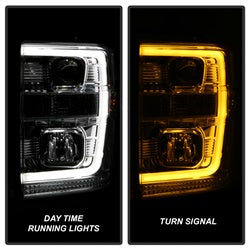 Spyder Signature Ford F-250 Super Duty/F-350 Super Duty/F-450 Super Duty 08-10 Version 2 Projector Headlights Chrome Incl. Low Beam-H7/High Beam-H1