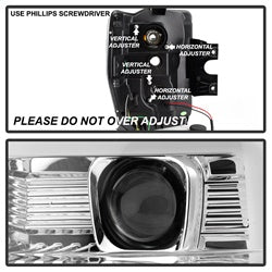 Spyder Signature Ford F-250 Super Duty/F-350 Super Duty/F-450 Super Duty 08-10 Version 2 Projector Headlights Chrome Incl. Low Beam-H7/High Beam-H1