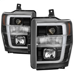 Spyder Signature Ford F-250 Super Duty/F-350 Super Duty/F-450 Super Duty 08-10 Version 2 Projector Headlights Black Incl. Low Beam-H7/High Beam-H1