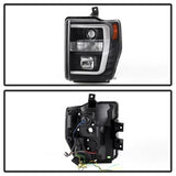 Spyder Signature Ford F-250 Super Duty/F-350 Super Duty/F-450 Super Duty 08-10 Version 2 Projector Headlights Black Incl. Low Beam-H7/High Beam-H1
