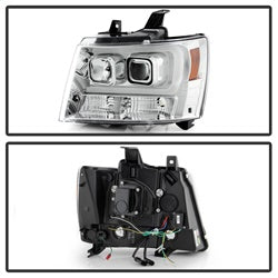 Spyder Signature Chevrolet Avalanche/Suburban 1500/Suburban 2500/Tahoe 07-13 Version 2 Projector Headlights Chrome