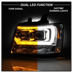 Spyder Signature Chevrolet Avalanche/Suburban 1500/Suburban 2500/Tahoe 07-13 Version 2 Projector Headlights Chrome