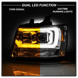 Spyder Signature Chevrolet Avalanche/Suburban 1500/Suburban 2500/Tahoe 07-13 Version 2 Projector Headlights Chrome