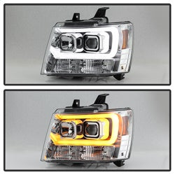 Spyder Signature Chevrolet Avalanche/Suburban 1500/Suburban 2500/Tahoe 07-13 Version 2 Projector Headlights Chrome