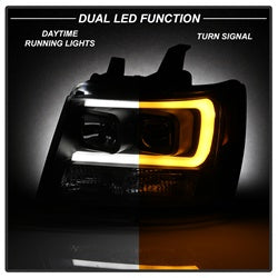 Spyder Signature Chevrolet Avalanche/Suburban 1500/Suburban 2500/Tahoe 07-13 Version 2 Projector Headlights Black